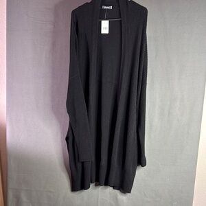 Loma Black Open Front Cardigan 100% Cashmere size M/L